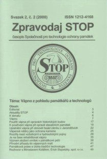 Zpravodaj STOP 2000/2. Vpno z pohledu pamtk a technolog. Praha, erven 2000. [Product Detail]