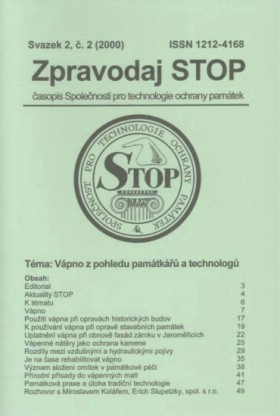 Zpravodaj STOP 2000/2. Vpno z pohledu pamtk a technolog. Praha, erven 2000.