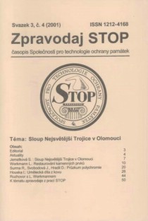Zpravodaj STOP 2001/4. Sloup nejsvtj trojice v Olomouci [Product Detail]