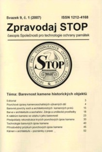 Zpravodaj STOP 2007/1. Barevnost kamene historickch objekt. [Product Detail]