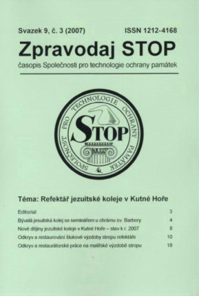 Zpravodaj STOP 2007/3. Refekt�� jezuitsk� koleje v Kutn� Ho�e