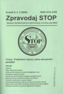 Zpravodaj STOP 2006/3. Podternn pravy zdiva stavebnch pamtek. [Product Detail]