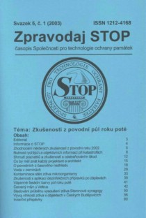Zpravodaj STOP 2003/1. Zkuenosti z povodn pl roku pot. [Product Detail]