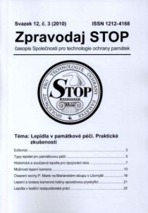 Zpravodaj STOP 2010/3. Lepidla v pamtkov pi. Praktick zkuenosti [Detail produktu]