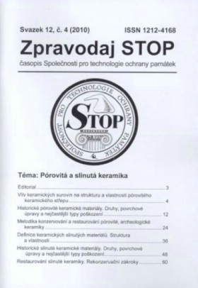 Zpravodaj STOP 2010/4. Provit a slinut keramika