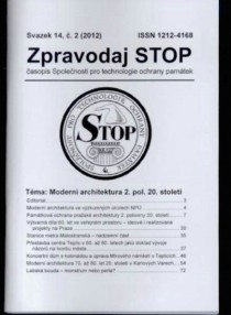 Zpravodaj STOP 2012/2. Modern architektura 2. pol. 20. stolet [Detail produktu]