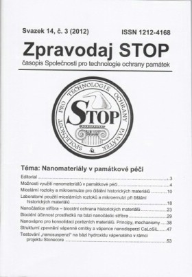 Zpravodaj STOP 2012/3. Nanomaterily v pamtkov pi