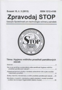 Zpravodaj STOP 2013/3. Hygiena vnitnho vybaven pamtkovch staveb [Detail produktu]