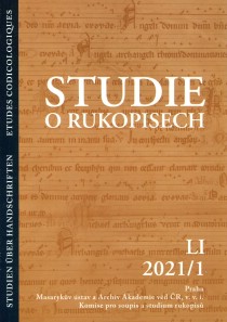 Studie o rukopisech 2021/1 [Detail produktu]