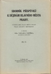 Sbornk pspvk k djinm hlav. msta Prahy. Dl 4 [Detail produktu]