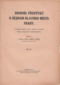 Sbornk pspvk k djinm hlavnho msta Prahy. 3. dl [Detail produktu]