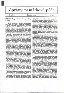 Zprvy pamtkov pe 1937/9 [Detail produktu]
