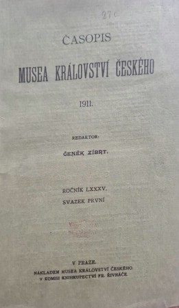 asopis Musea Krlovstv eskho 1911